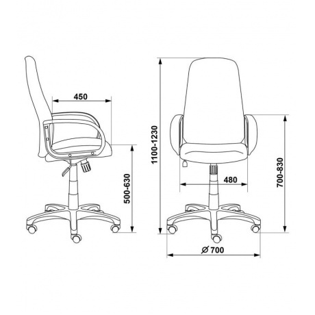 Кресло руководителя Бюрократ CH-808AXSN/#B черный 3C11 - фото 6