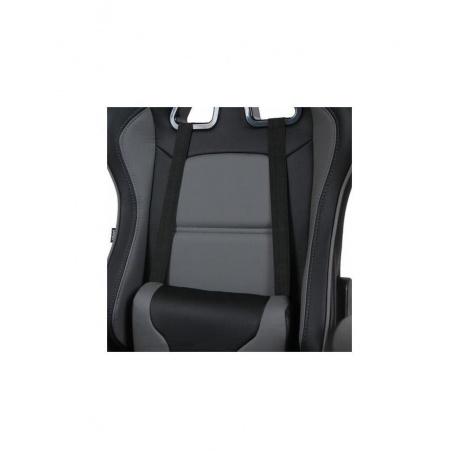 Компьютерное кресло BRABIX GT Racer GM-100 две подушки экокожа черное/серое - фото 8