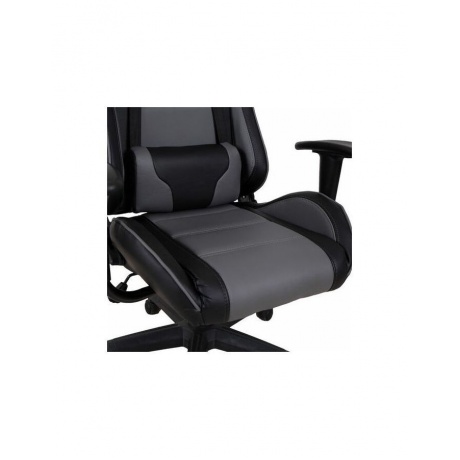 Компьютерное кресло BRABIX GT Racer GM-100 две подушки экокожа черное/серое - фото 10