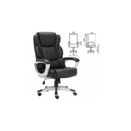 Компьютерное кресло Brabix Premium Rest EX-555 экокожа черное - фото 1