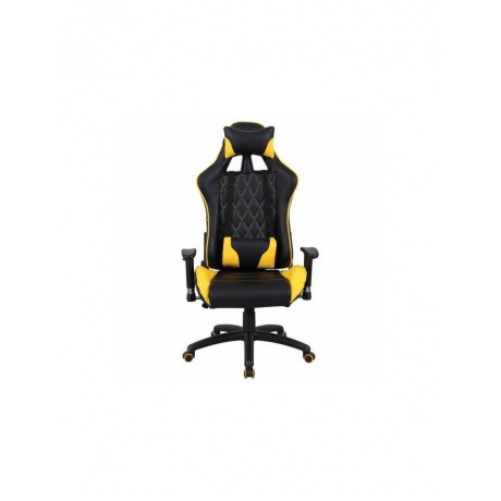 Компьютерное кресло BRABIX GT Master GM-110 две подушки экокожа черное/желтое - фото 5