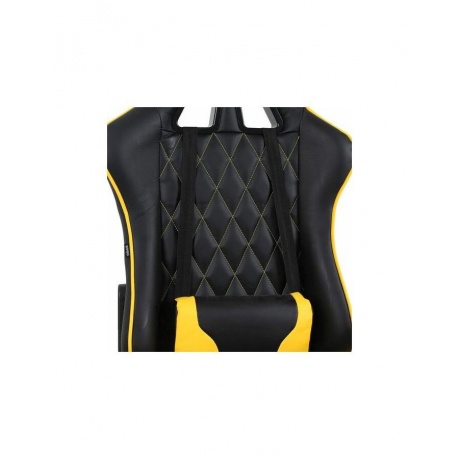 Компьютерное кресло BRABIX GT Master GM-110 две подушки экокожа черное/желтое - фото 8