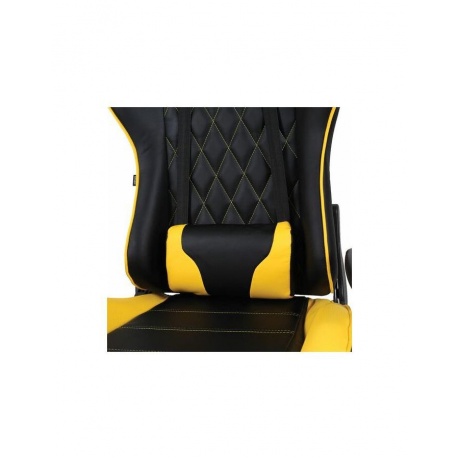 Компьютерное кресло BRABIX GT Master GM-110 две подушки экокожа черное/желтое - фото 9
