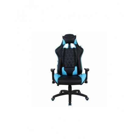 Компьютерное кресло BRABIX GT Master GM-110 две подушки экокожа черное/голубое - фото 5
