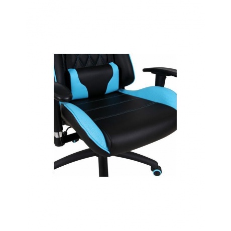 Компьютерное кресло BRABIX GT Master GM-110 две подушки экокожа черное/голубое - фото 10