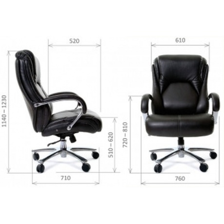 Кресло компьютерное Chairman 402 черный - фото 4