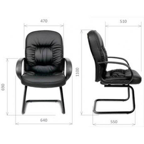 Кресло компьютерное Chairman 416 V матовый черный - фото 4