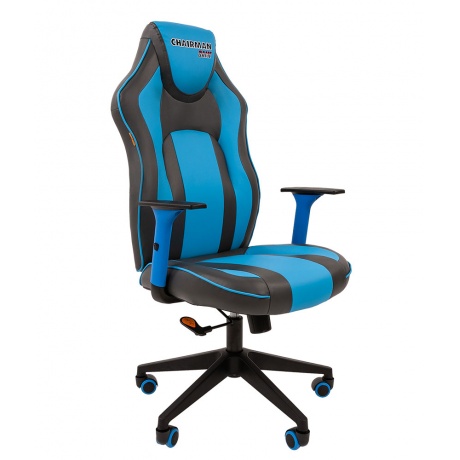 Компьютерное кресло Chairman game 23 серый/голубой (00-07053957) - фото 1