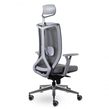 Кресло UTFC Профи М-900 с подголовником серый пластик (серый) - фото 3