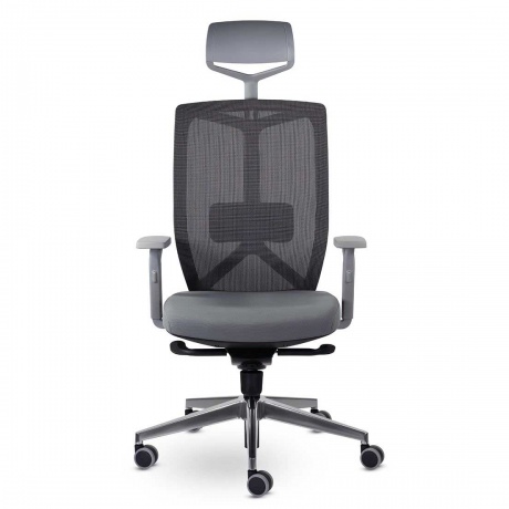 Кресло UTFC Профи М-900 с подголовником серый пластик (серый) - фото 4