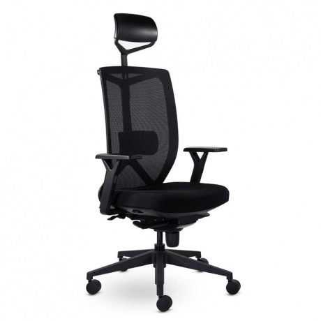 Кресло UTFC Профи М-900 с подголовником черный пластик (черный) - фото 1
