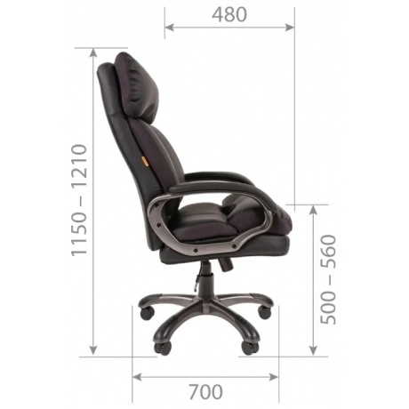 Кресло компьютерное Chairman 505 экопремиум серый - фото 5