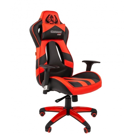 Кресло компьютерное Chairman game 25 черный/красный - фото 1