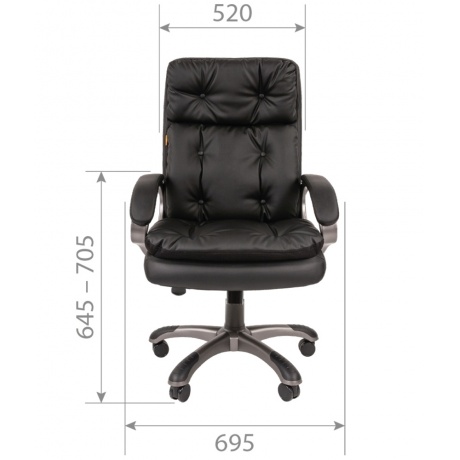 Кресло компьютерное Chairman 442 R 015 черный - фото 4