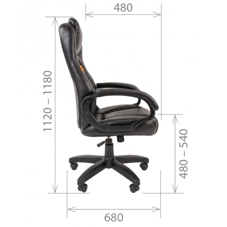 Кресло компьютерное Chairman 432 N черная - фото 5