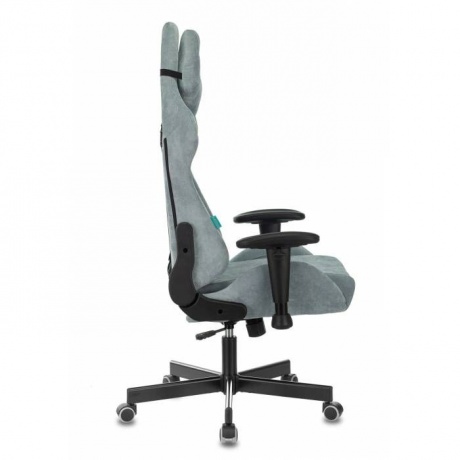 Кресло игровое Бюрократ VIKING KNIGHT Fabric Light-28 серый/голубой - фото 3