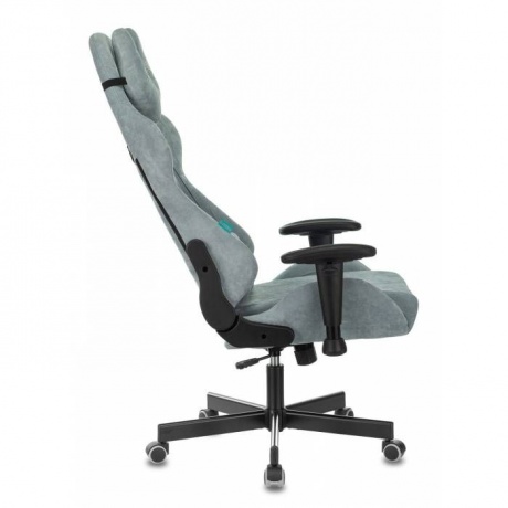 Кресло игровое Бюрократ VIKING KNIGHT Fabric Light-28 серый/голубой - фото 5