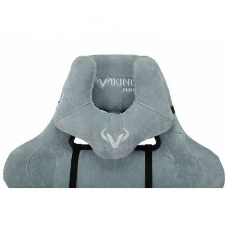 Кресло игровое Бюрократ VIKING KNIGHT Fabric Light-28 серый/голубой - фото 7