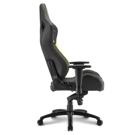 Кресло компьютерное Sharkoon Shark Zone GS10 черный/желтый - фото 4