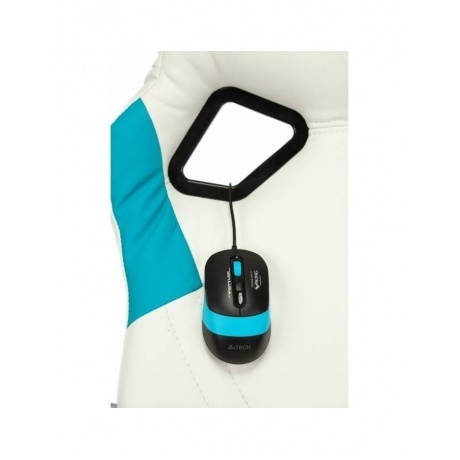 Кресло игровое Бюрократ ZOMBIE RUNNER белый/голубой - фото 5