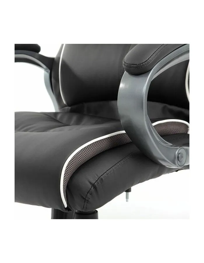 Компьютерное кресло BRABIX PREMIUM Strong HD-009, НАГРУЗКА до 200 кг, экокожа черная, ткань серая, 531945 - фото 11