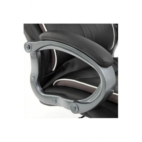Компьютерное кресло BRABIX PREMIUM Strong HD-009, НАГРУЗКА до 200 кг, экокожа черная, ткань серая, 531945 - фото 9
