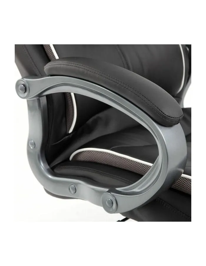 Компьютерное кресло BRABIX PREMIUM Strong HD-009, НАГРУЗКА до 200 кг, экокожа черная, ткань серая, 531945 - фото 9