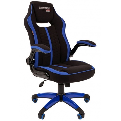 Кресло компьютерное Chairman game 19 чёрное/синее - фото 1