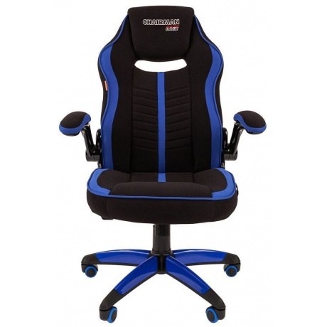 Кресло компьютерное Chairman game 19 чёрное/синее - фото 2
