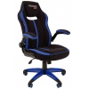 Кресло компьютерное Chairman game 19 чёрное/синее