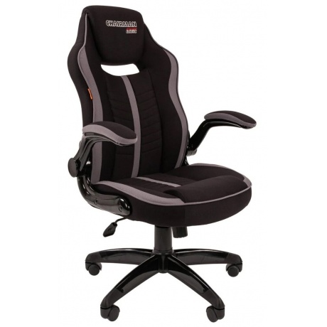 Кресло компьютерное Chairman game 19 чёрное/серое - фото 1