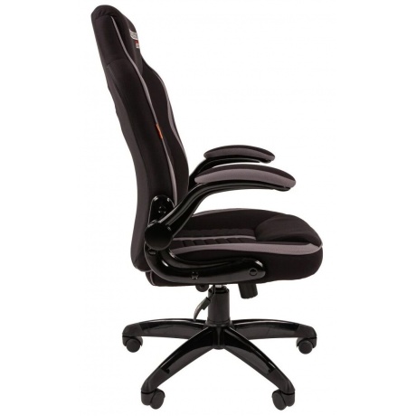 Кресло компьютерное Chairman game 19 чёрное/серое - фото 3