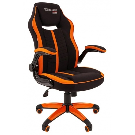 Кресло компьютерное Chairman game 19 чёрное/оранжевое - фото 1