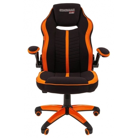 Кресло компьютерное Chairman game 19 чёрное/оранжевое - фото 2