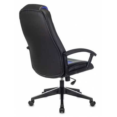 Компьютерное кресло Zombie 8 черный/синий искусственная кожа - фото 4