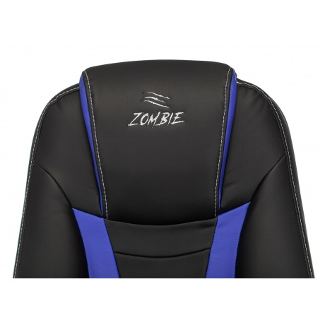Компьютерное кресло Zombie 8 черный/синий искусственная кожа - фото 5