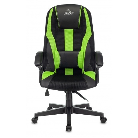 Кресло компьютерное Бюрократ Zombie 9 черный/салатовый - фото 2