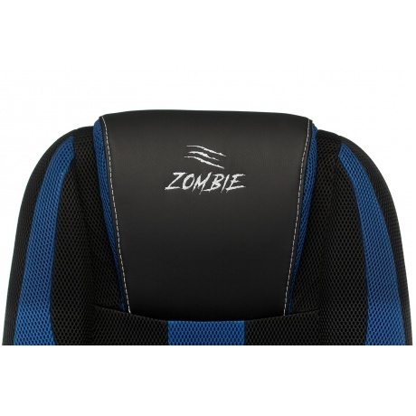Кресло компьютерное Бюрократ Zombie 9 черный/синий - фото 7