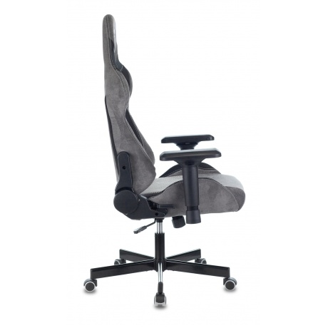 Компьютерное кресло Zombie VIKING 7 KNIGHT Fabric серый Loft ромбик текстиль/эко.кожа - фото 11