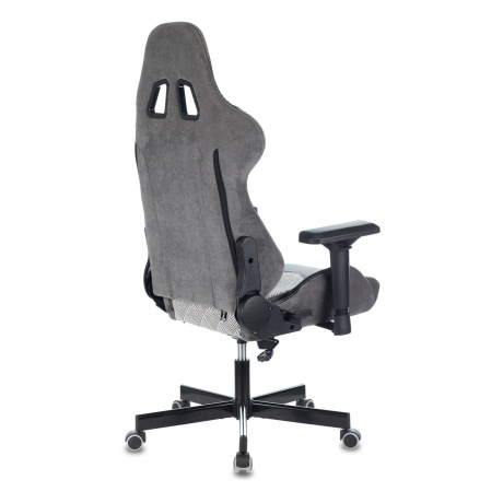 Компьютерное кресло Zombie VIKING 7 KNIGHT Fabric серый Loft ромбик текстиль/эко.кожа - фото 12
