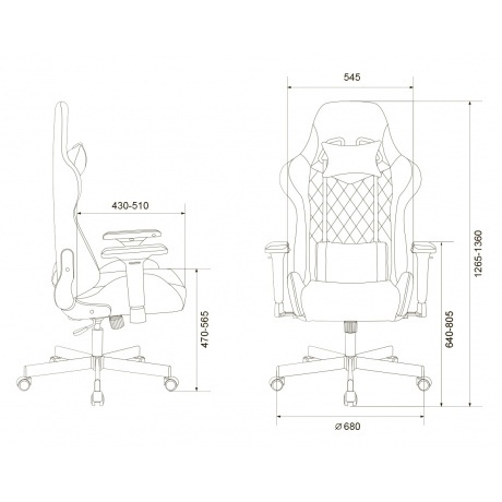 Кресло компьютерное Бюрократ VIKING 7 KNIGHT B FABRIC черный - фото 9