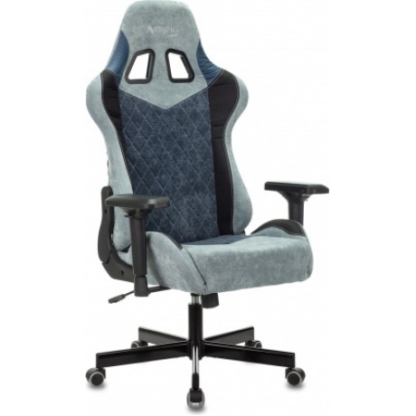 Кресло компьютерное Бюрократ VIKING 7 KNIGHT BL FABRIC синий - фото 4