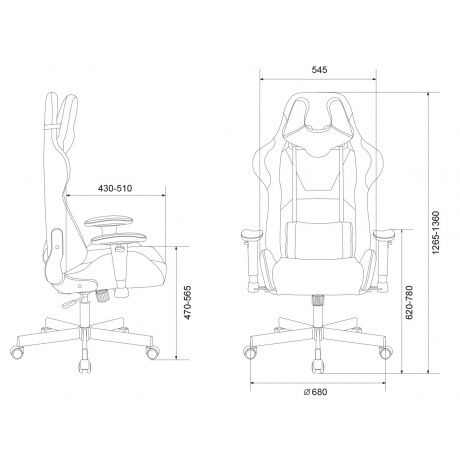 Кресло компьютерное Бюрократ VIKING KNIGHT LT10 FABRIC коричневый - фото 19