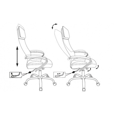 Кресло руководителя Бюрократ CH-608SL/ECO черный искусственная кожа - фото 8