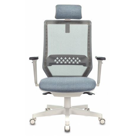 Кресло руководителя Бюрократ EXPERT серый (EXPERT WHITE BLUE) сетка - фото 2