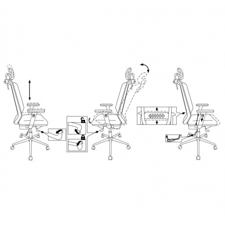 Кресло руководителя Бюрократ MC-W612N-H темно-серый - фото 5