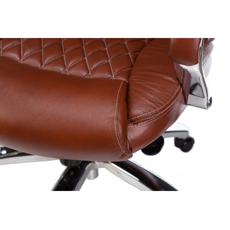 Кресло руководителя Бюрократ T-9924SL светло-коричневый Leather Eichel - фото 5