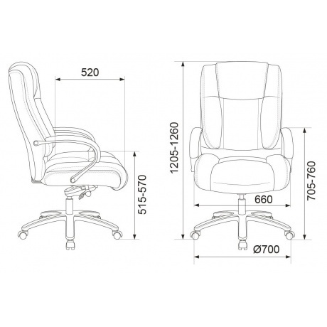 Кресло руководителя Бюрократ T-9925SL/BLACK - фото 5