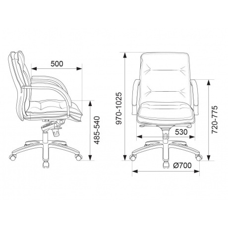 Кресло руководителя Бюрократ T-9927SL-LOW/BLACK - фото 5
