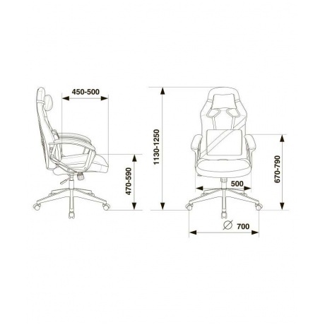 Кресло игровое Бюрократ Zombie DRIVER черный эко.кожа - фото 10